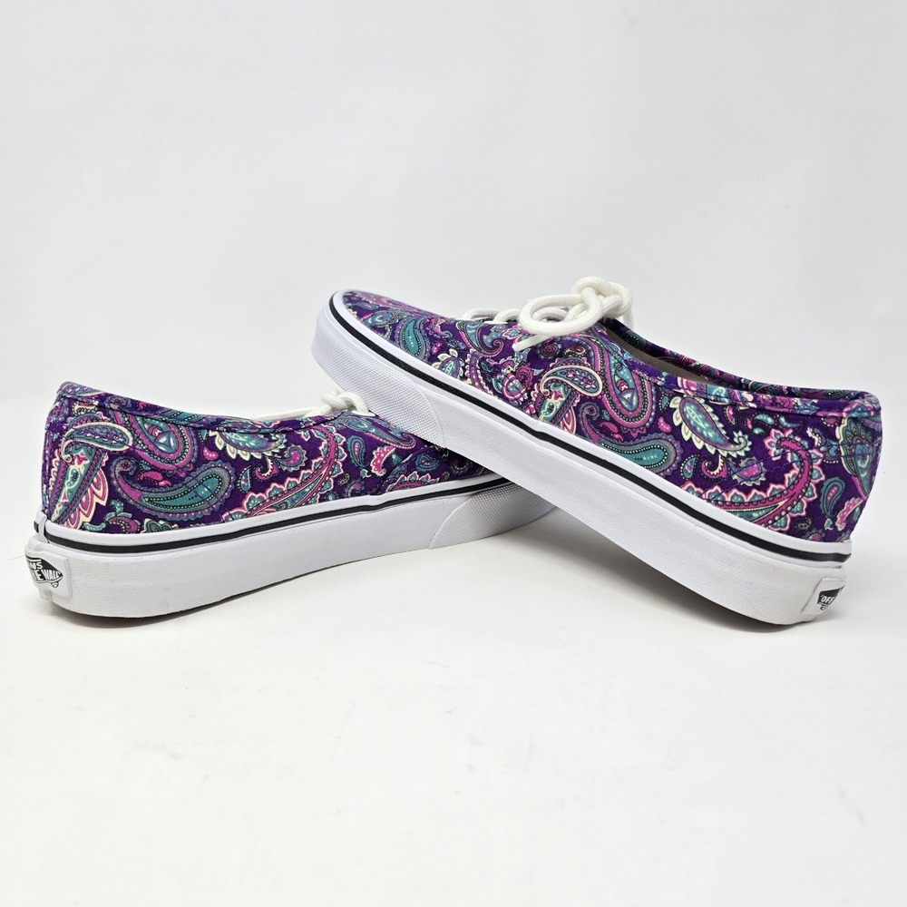 Vans Authentic Purple Paisley Canvas Low Top Sneakers Womens 6 Mens 4.5 - Picture 4 of 16